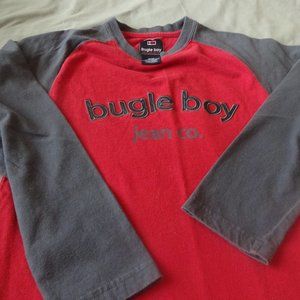 Vintage 90's BUGLE BOY Embroidered Long Sleeve Size 12/14 Boys (NWOT)